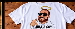 White humorous Just a Goy Doing Goy Things T-shirt
