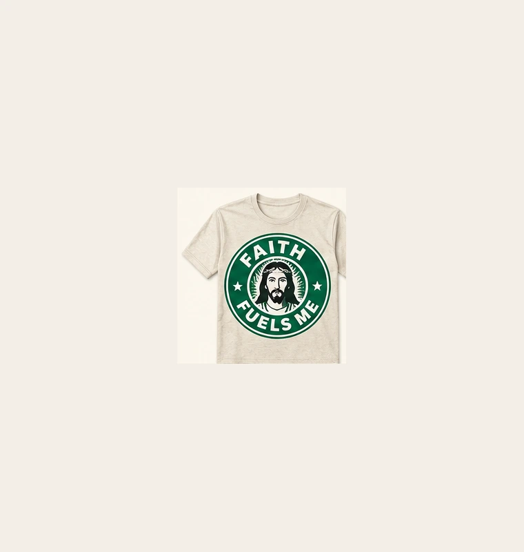 Illustrated T-shirt concept preview — Faith Fuels Me