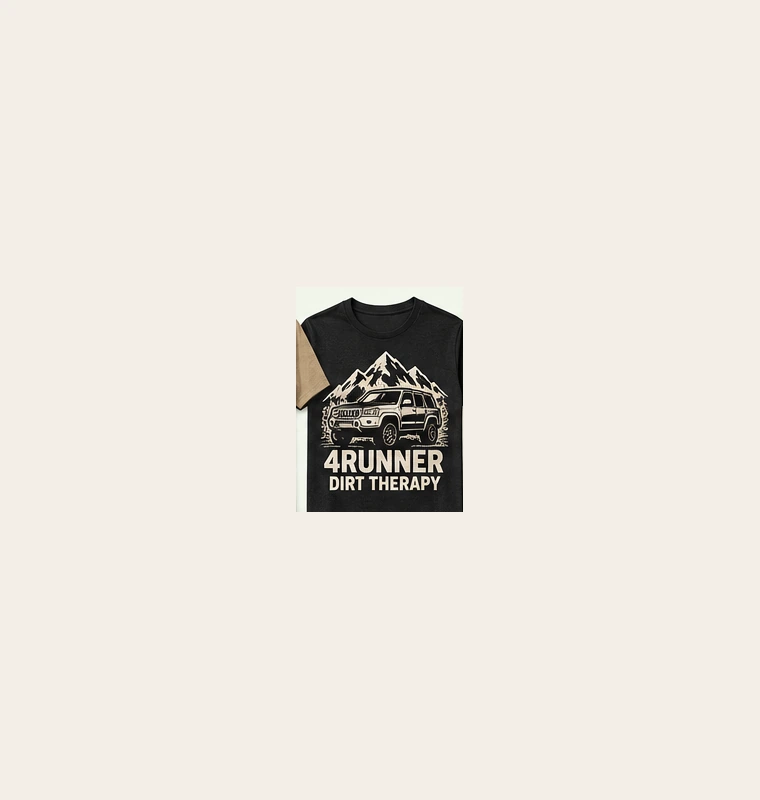 Illustrated T-shirt concept preview — 4Runner Dirt Therapy
