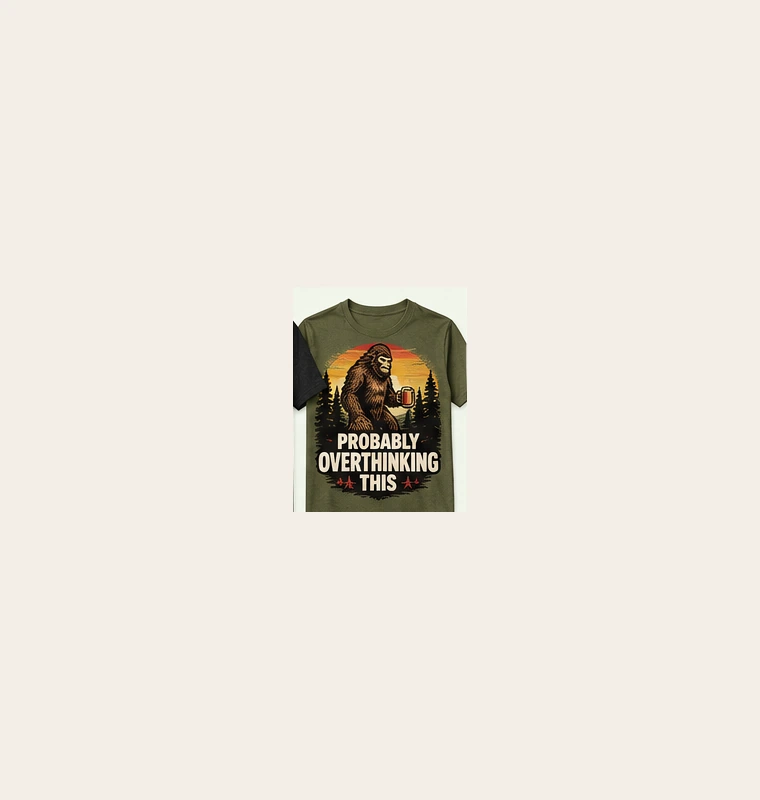 Illustrated T-shirt concept preview — Probably Overthinking This