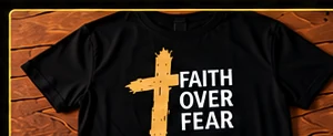 Black Faith Over Fear T-shirt